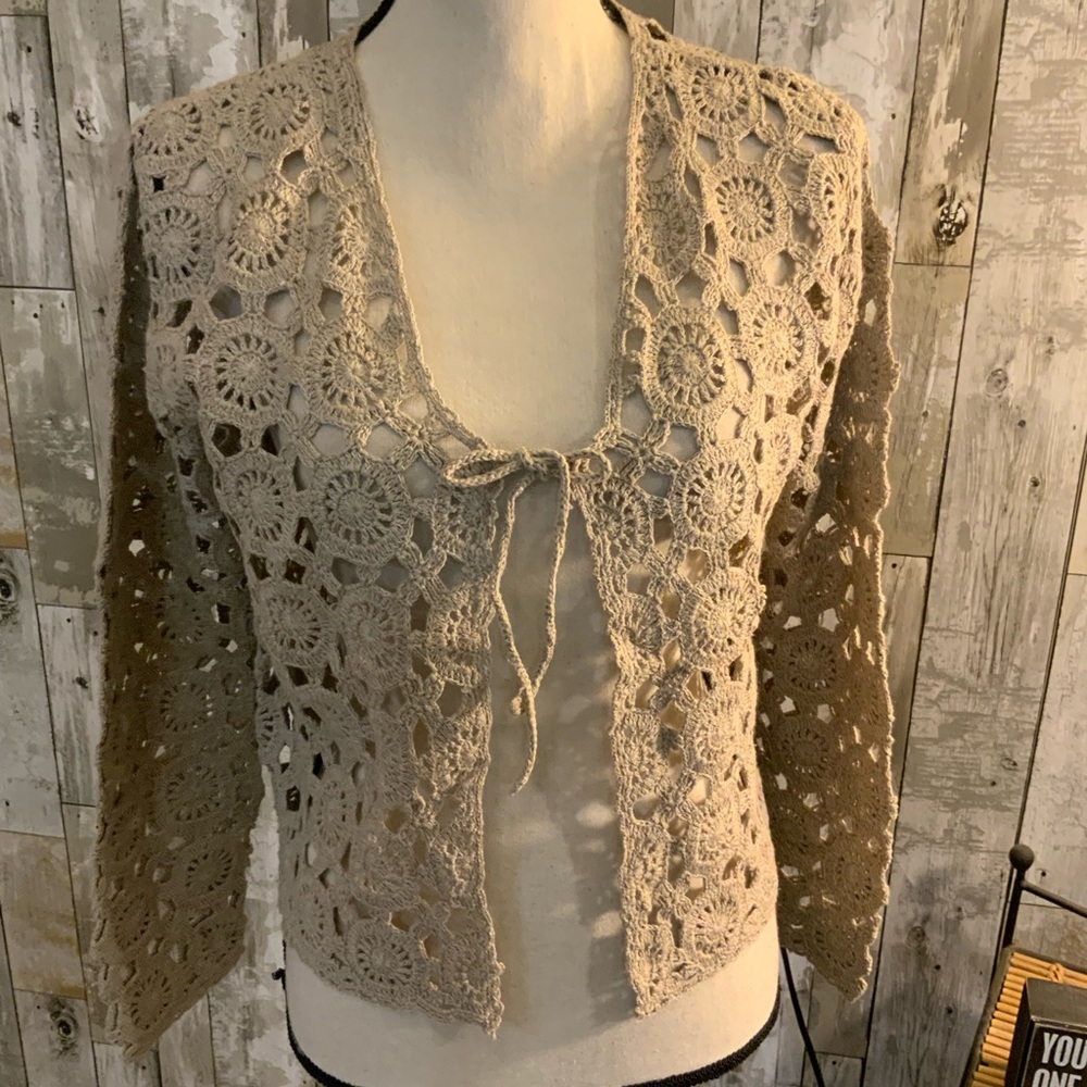 Clio Crochet Lace Cardigan. Size L